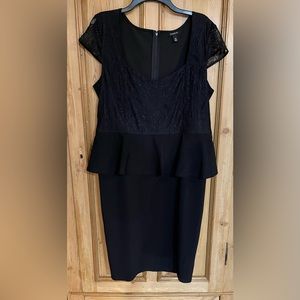 Torrid Cap Sleeve Peplum Sheath Dress Size 14